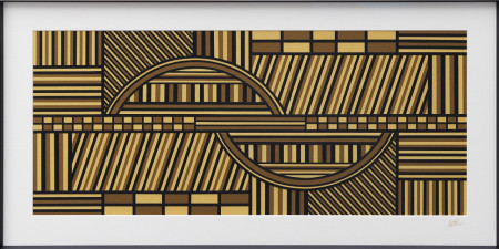 XYBÊ HEKA, 40x80, œuvre encadrée sous verre, cadre aluminium fin noir